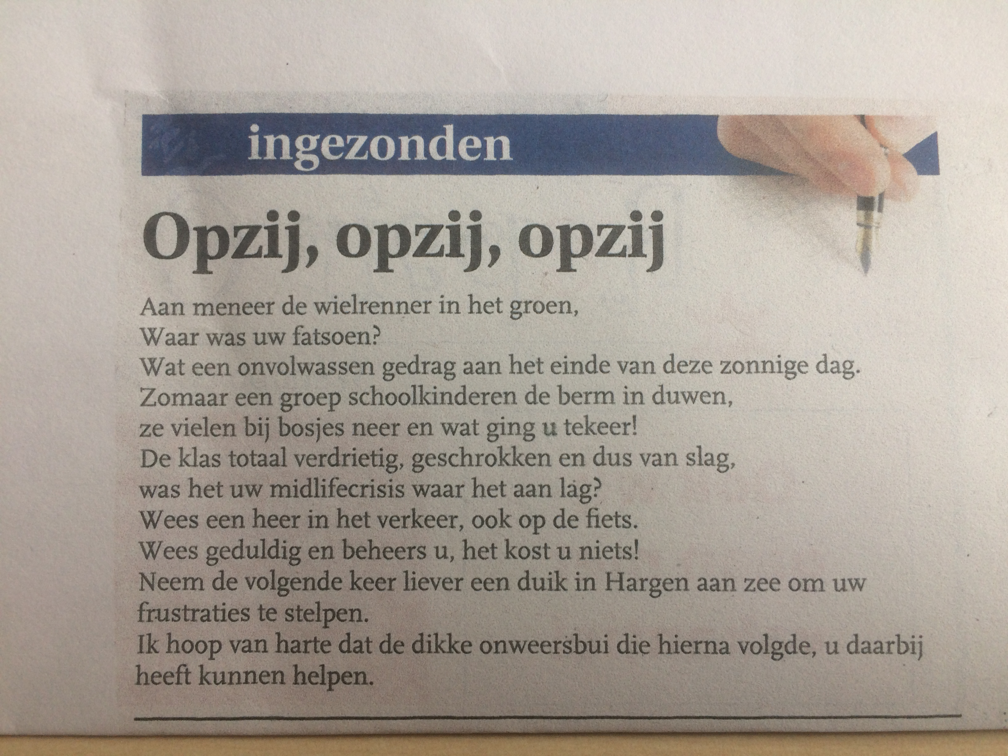 groep 7 en het krantenbericht