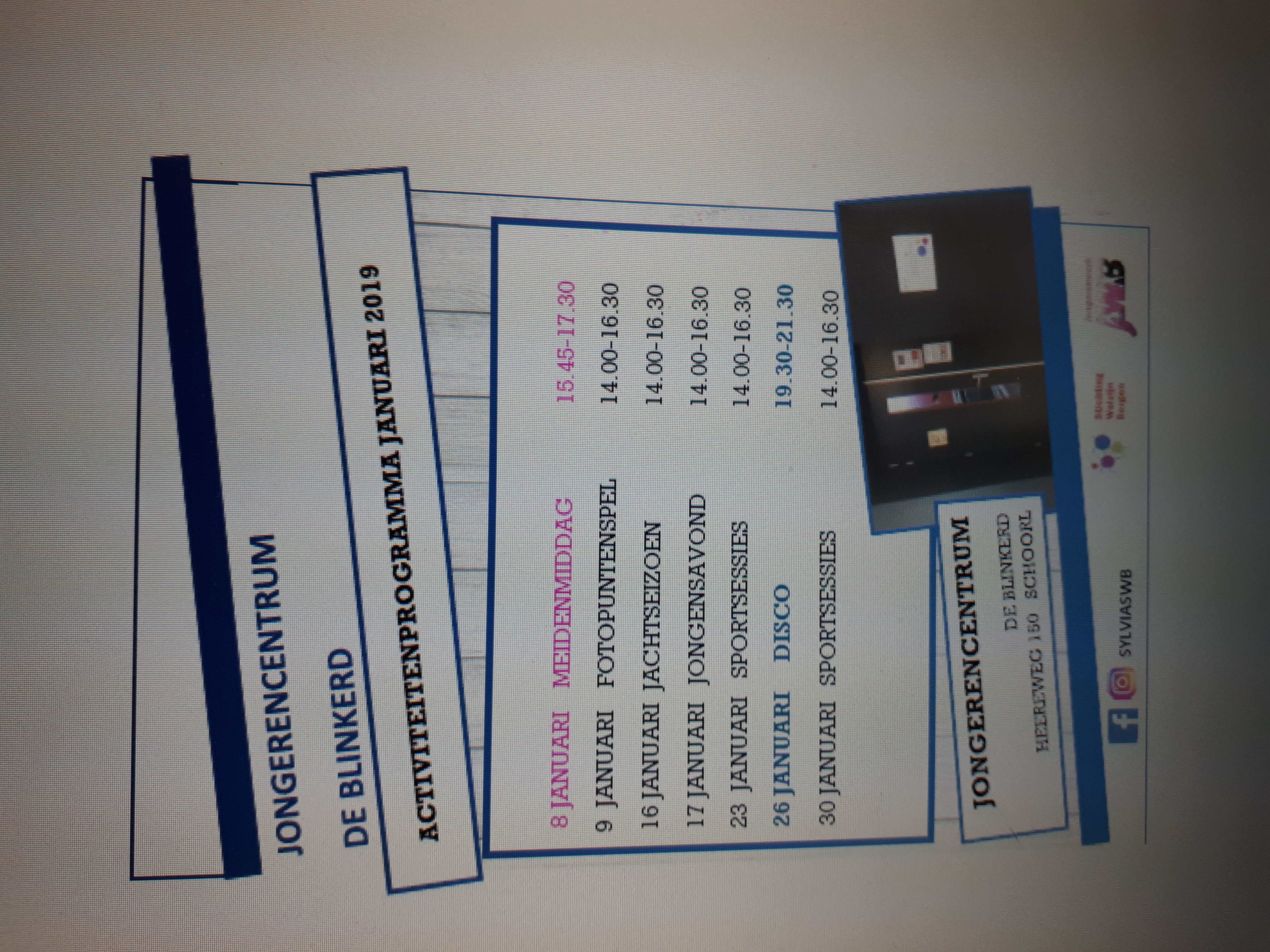 Activiteiten in De Blinkerd in januari